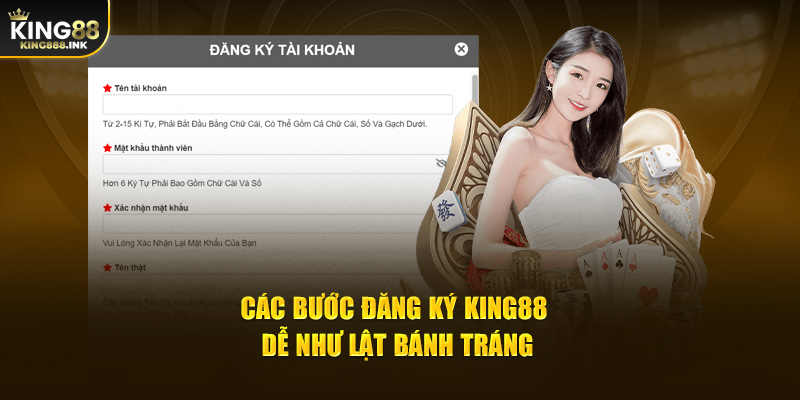 Các bước đăng ký KING88 chi tiết vô cùng dễ dàng